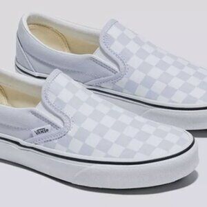 NEVER WORN Vans Classic Slip-On Checkerboard Halogen Blue